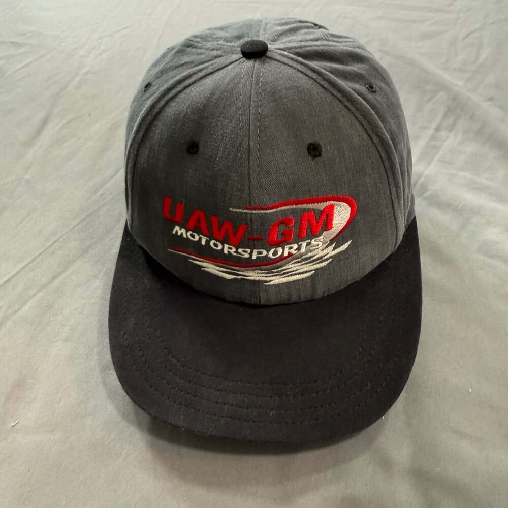 Vintage UAW-GM Motorsports Racing Team Adjustable Baseball Hat Cap